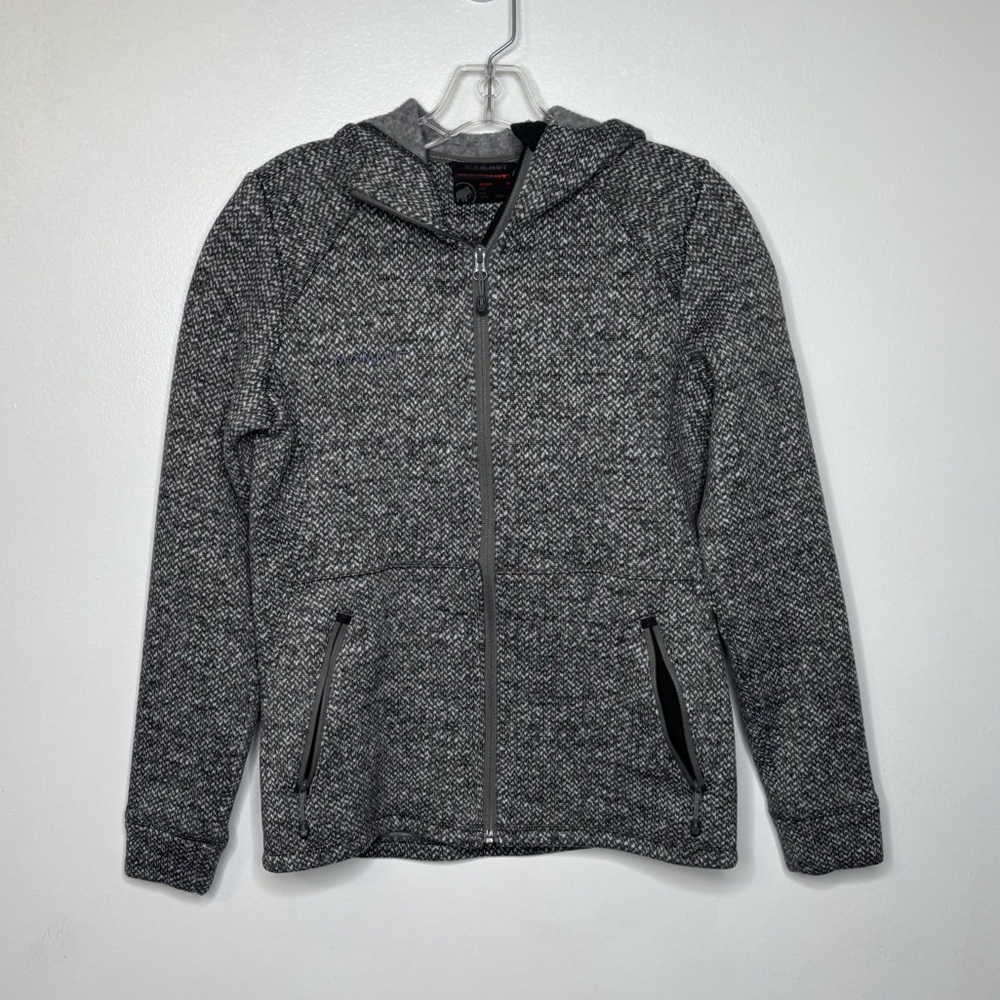 Mammut Kachemak Full Zip Gray Hooded Fleece Jacket 1010-21520 Women's M.